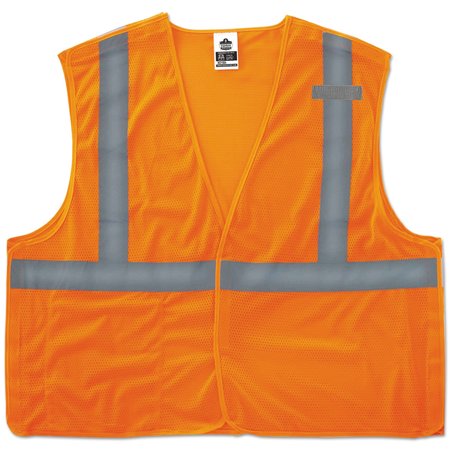 ERGODYNE GloWear 8215BA Type R Class 2 Econo Breakaway Mesh Vest, Orange, L/XL 21065